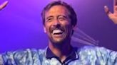 Peter Crouch jumps on stage and dances at Isle of Wight Festival