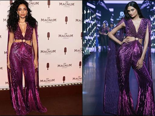 Who wore it better?: Sobhita Dhulipal's plunging neckline, purple jumpsuit at Cannes 2024 reminds Athiya Shetty's attire from LFW 2023