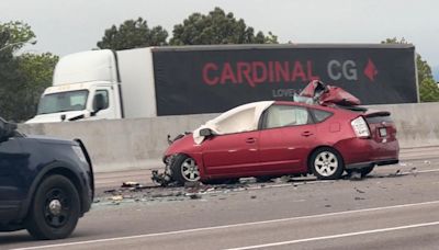 Semi vs. vehicle crash shuts down lanes of Interstate 70 near Denver International Airport for hours