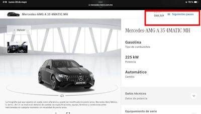 Halla un Mercedes-Benz de más de un millón de pesos en sólo $68 mil en su web oficial de México