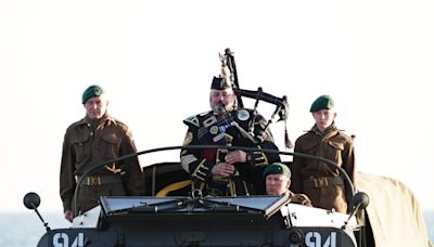 Military piper begins commemorations in Normandy on 80th anniversary of D-Day