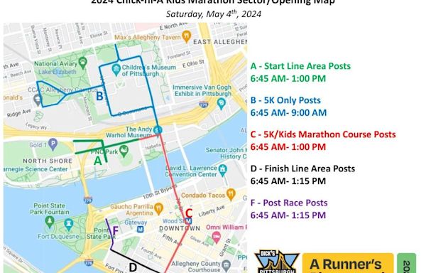 Pittsburgh Marathon 2024: When, where roads will close throughout the weekend