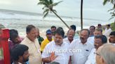 Kaup: Sea erosion in Nadipatna: MLA Gurme Suresh Shetty, fisheries minister inspect affected areas