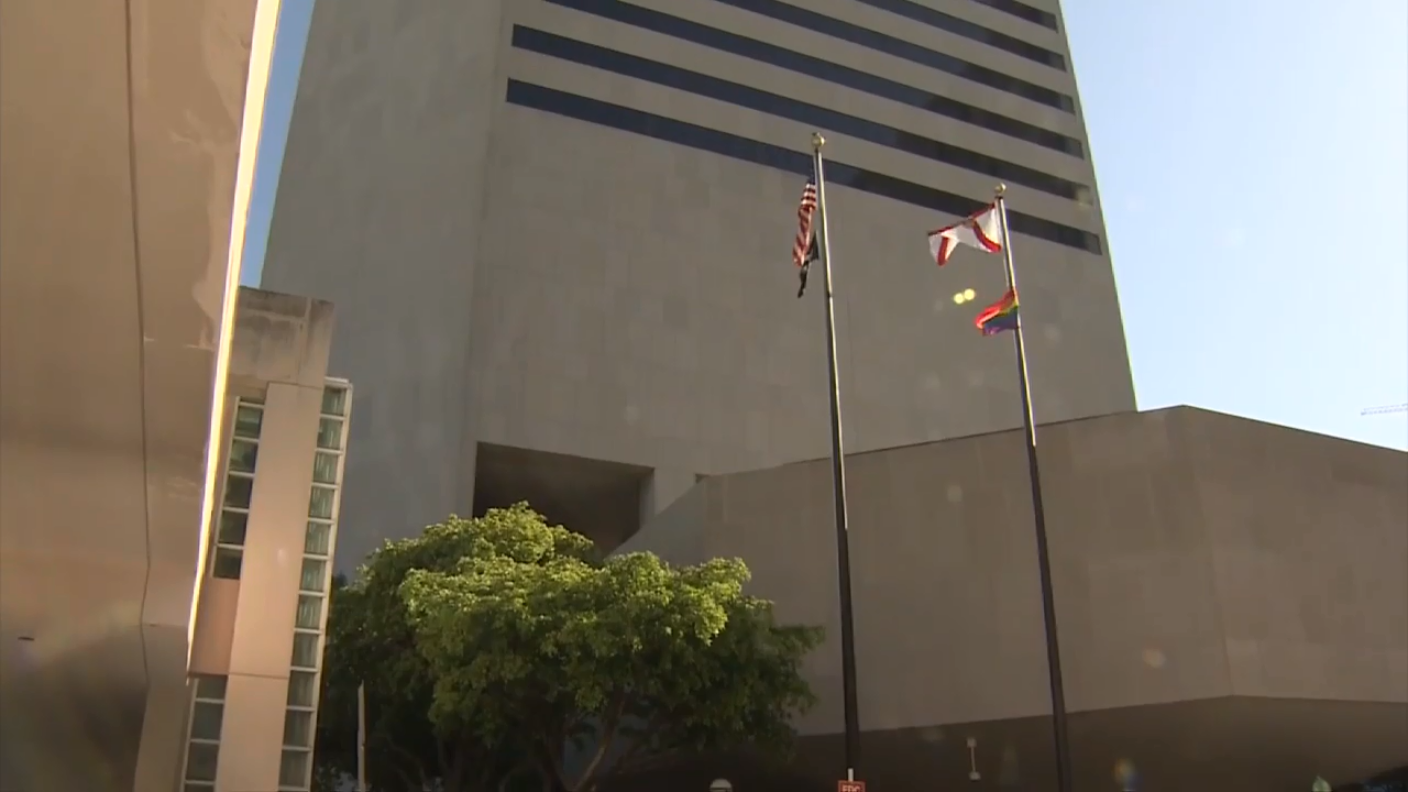 Miami-Dade County celebrates start of pride month by raising rainbow flag in Miami - WSVN 7News | Miami News, Weather, Sports | Fort Lauderdale