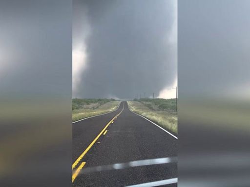 Watch: Tornado tears across horizon in Texas