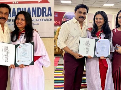 Dileep and Kavya Madhavan cheer for daughter Meenakshi on her big day; 'You did it'