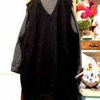 [顯瘦+超值二件式]新品入荷  黑色條紋超高質感背心洋裝(背心+洋裝)