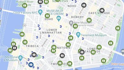 A new Google Maps layer shows public restrooms in NYC