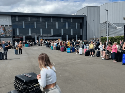 Travel chaos at Scots airport as queues 'snake outside the terminal'