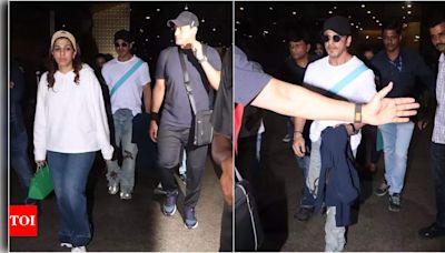 Shah Rukh Khan makes a splash at Mumbai airport as he returns from Abu Dhabi | Hindi Movie News - Times of India