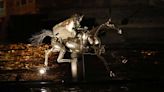 Watch a mesmerizing metal horse gallop down Seine River