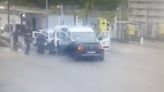 France prison van attack – live: Guards ‘slaughtered like dogs’ named as nationwide manhunt enters second day
