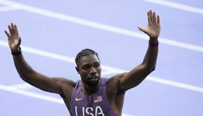 Noah Lyles has a gold medal around his neck and his eyes set on the stars