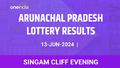 Arunachal Pradesh Lottery Singam Cliff Evening Winners June 13 - Check Results