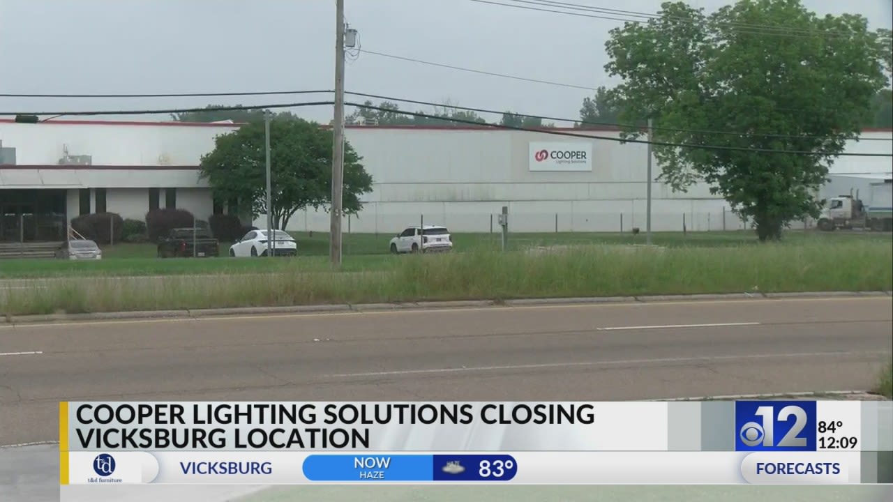 Cooper Lighting Solutions closing Vicksburg location