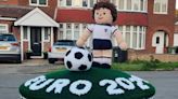 Euros post box topper appears in city