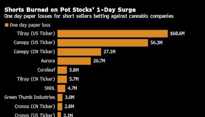 Pot-Stock Short Sellers Hammered After DEA Move Sets Off 79% Surge