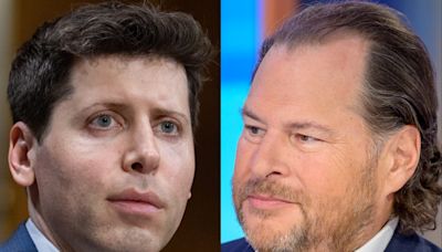Salesforce CEO Marc Benioff says he's neighbors with OpenAI CEO Sam Altman and the pair chatted about AI over dinner together