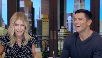 Kelly Ripa exposes Mark Consuelos for once taking their son on a "dad and kid playdate" to Hooters on 'Live': "They came in reaking of cigarette smoke"