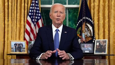 Biden dice que su decisión de abandonar la campaña fue para defender la democracia