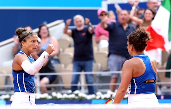 Paris 2024 tennis: All results, as Italy’s Sara Errani and Jasmine Paolini win gold in women’s doubles