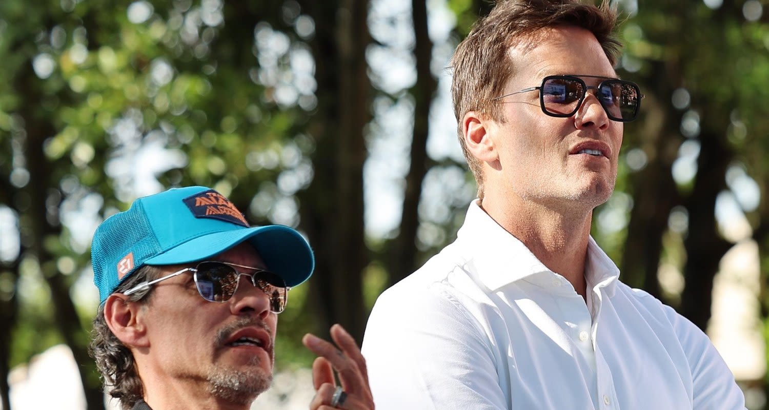 Tom Brady Meets Up With Marc Anthony at E1 Race in Venice After Netflix Roast