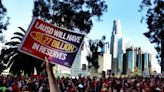 Teachers and SEIU rally downtown, urging LAUSD to tap $6.3 billion reserve funds