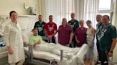 Hungary's Barnabas Varga pictured for the first time after surgery