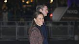 Pippa Middleton Attends Together at Christmas Annual Carol Service Wearing a Tweed Saloni Suit