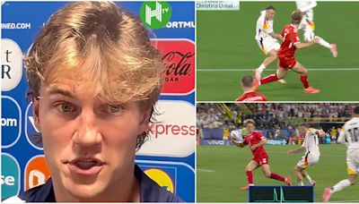 Joachim Andersen was absolutely furious with ‘horrible decision’ after Germany 2-0 Denmark