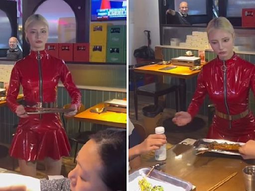 Robot or human? Video of waitress serving food in a Chinese restaurant left internet confused