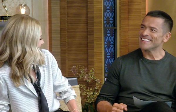 Kelly Ripa embarrassed by Mark Consuelos quoting 'The Outsiders' to Ralph Macchio on 'Live': "Please do not"