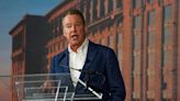 Bill Ford speaks with Carol Cain at Detroit Free Press Breakfast Club