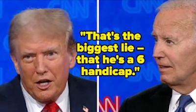 ... Joe Biden And Donald Trump Arguing Over Golf In The Middle Of The Presidential Debate Last Night