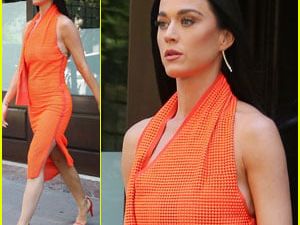 Katy Perry Brightens Up New York City’s Streets in Orange Look After Paris Fashion Week