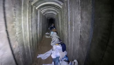 Israel shares video of cramped, bloody tunnel where hostages were held and killed