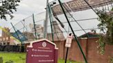 Storm damages Howser's right-field fence, foul pole