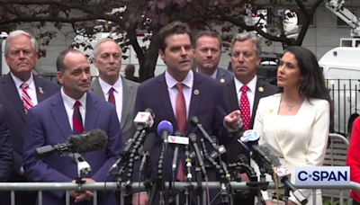 Watch: Matt Gaetz Gives Fiery Speech, Torches Anti-Trump Judge Outside Courtroom – ‘This Is a Made-Up Crime’
