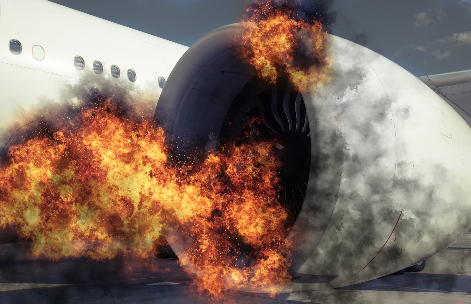 Defective Boeing flight catches fire, hospitalizing 10 victims on board (video)