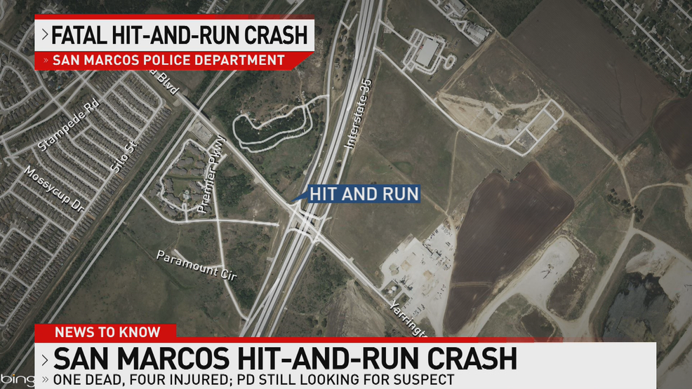 One dead in San Marcos hit-and-run crash, suspect sought