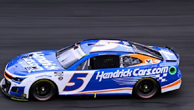 Kyle Larson arrives for Coca-Cola 600 and set to take over for Justin Allgaier following rain delay