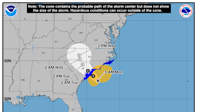 National Hurricane Center tracks storm off Carolina coasts, could become Tropical Storm Helene