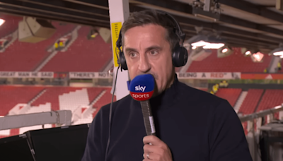 What Gary Neville told Sky Sports commentator after seeing Man Utd team sheet