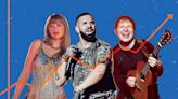 Ed Sheeran, Taylor Swift and Drake become the UK’s biggest streaming artists of 2022