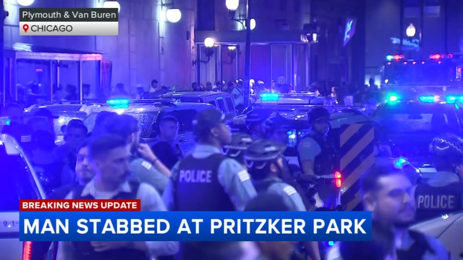 Stabbing in Chicago's Pritzker Park in Loop draws huge police response; 1 person hurt