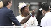 Lamar Jackson, Zay Flowers and Ray Lewis attended the 149th Preakness Stakes