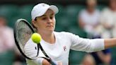 Ash Barty plays exhibition doubles match at Wimbledon but happy to stay retired