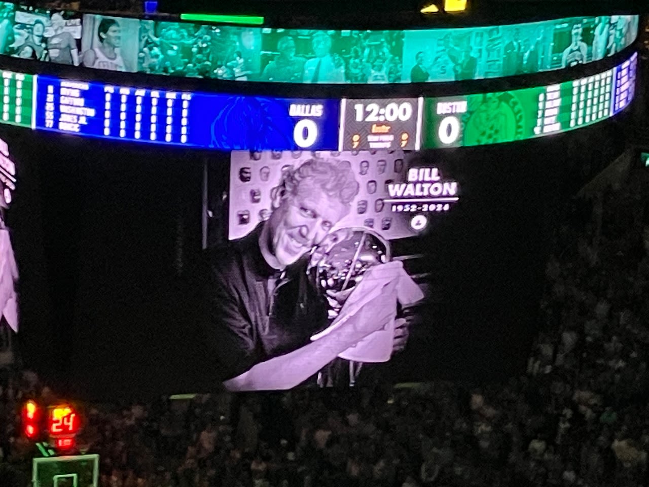 Celtics pay tribute to late great Bill Walton before Game 1