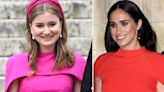 Queen Mathilde's daughter Princess Elisabeth copies Meghan Markle in hot pink fitted dress