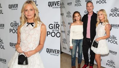 ...Coquette Trends in Lace Shushu/Tong Minidress With Bow for ‘The Girl in the Pool’ Premiere With Freddie Prinze Jr.